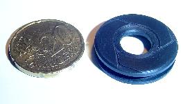 Dämferkolben gefräst mit HM-Fräser D=0.4mm von Hitachi Tool